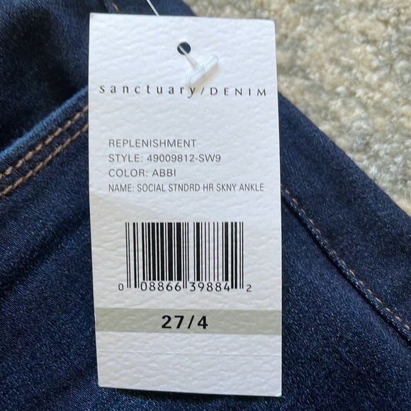 NWT Woman’s Sanctuary High Rise Skinny Ankle Jeans - Picture 7 of 8
